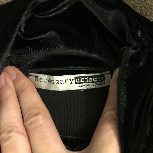 Necessary Object black silk top size M - Picture 2 of 2